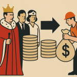De elite en haar hofhouding van iedere samenleving laat de verdieners hun kosten en privileges betalen.